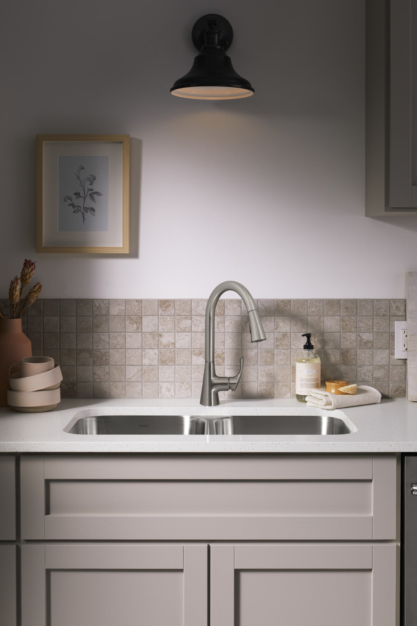 Sterling 24276 Valton 1.5 GPM Single Hole Pull Down Kitchen Faucet - Vibrant Stainless
