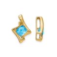 thumbnail image 3 of 1.25 Carat (Ctw) Blue Topaz Pendant Necklace in 14K Yellow Gold With Chain, 3 of 5