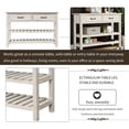 thumbnail image 6 of TREXM Retro Console Table for Entryway with Drawers and Shelf Living Room Furniture (Antique White), 6 of 9