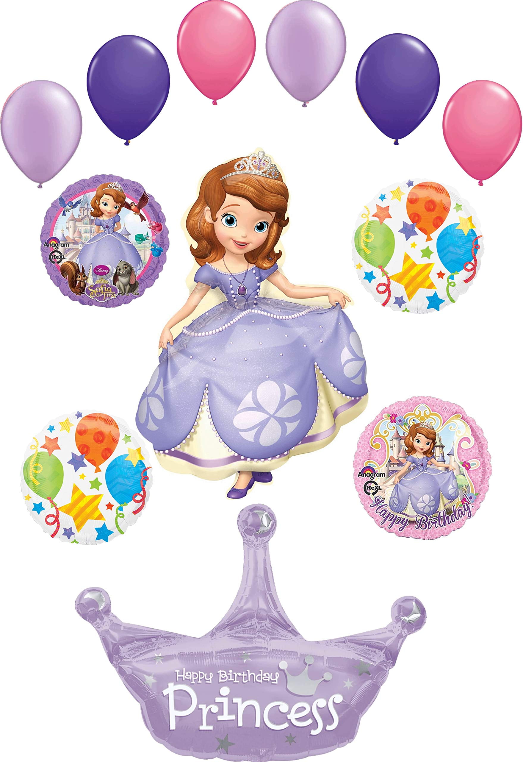 PRINCESS SOFIA THE FIRST HAPPY BIRTHDAY PARTY BALLOONS Decorations Supplies NEW! 