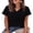 Black, variant on Womens Summer Tops Short Rolled Sleeve Shirts 2026 Fashion V Neck Clothes