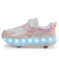 thumbnail image 4 of Kids Wheels Shoes with Lights Rechargeable Roller Skates Shoes Retractable Wheels Shoe LED Flashing Sneakers for Girls Boys Gift, 4 of 17