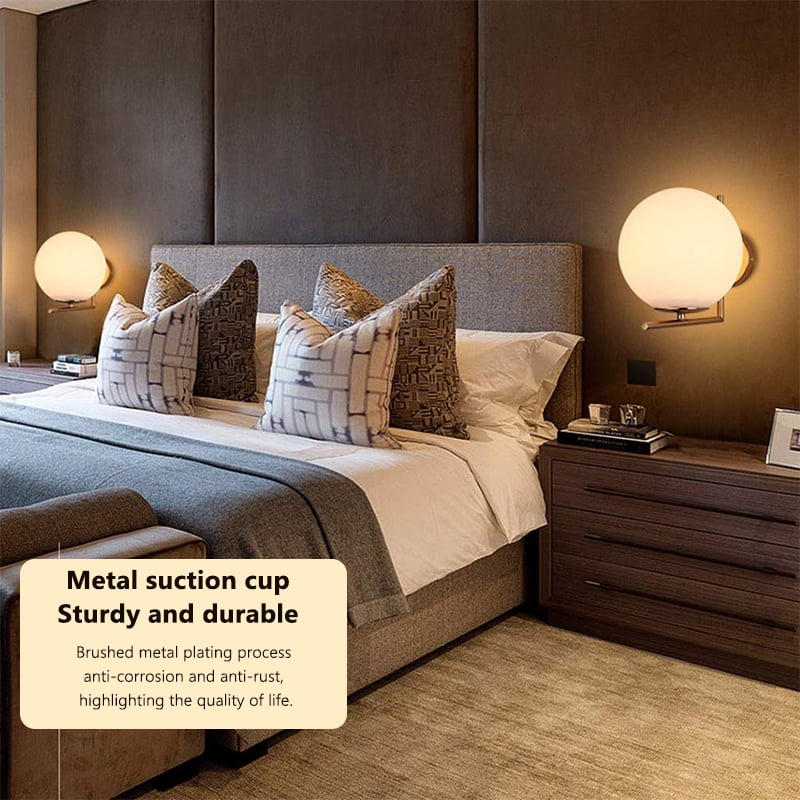 bedside lamps on wall