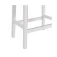 thumbnail image 6 of Alaterre Furniture Williston Backless Counter Height Bar Stool, Solid Rubberwood Frame, Leather-Like Upholstered Seat, White, 6 of 9