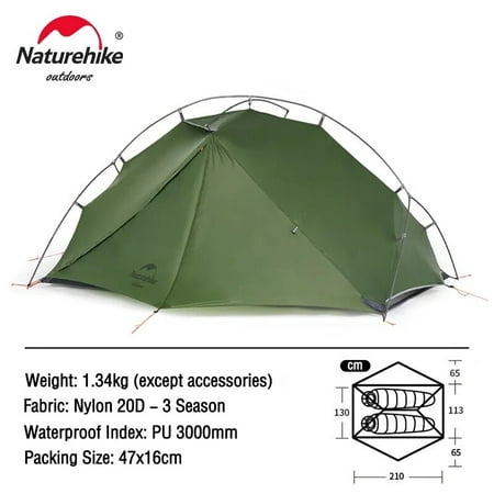 Naturehike Tent VIK Ultralight Single Tent Waterproof Camping Tent Outdoor Hiking Tent 1 People 2 People Travel Cycling Tent