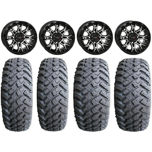 System 3 ST-6 14" Wheels Black 31" MotoHammer Tires Polaris RZR XP 1000 / PRO XP / Ranger XP 900/1000