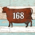 thumbnail image 4 of Designocracy MA98140-18 18 in. Cow Wooden Custom House Number Sign Decor, 4 of 6