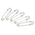 thumbnail image 1 of Uxcell Safety Pins 1.5 inch Large Metal Sewing Pins Silver Tone 20Pcs, 1 of 5