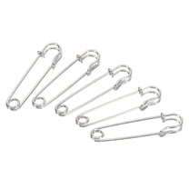 Uxcell Safety Pins 1.5 inch Large Metal Sewing Pins Silver Tone 20Pcs