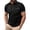 Black, variant on Pocket T-Shirts for Men, Solid Color Short Sleeve Lapel Button Casual Tee, 1 PC