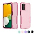 thumbnail image 1 of For Samsung Galaxy A03S A13 A14 A23 A32 A34 A53 A54 5G Case,Njjex 2 in 1 PC Phone Case ,Rubber & Rugged Shockproof Full Body Protection Case Cover-Rose Pink, 1 of 6