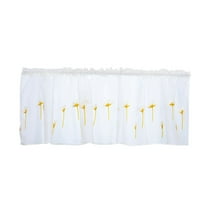 JeashCHAT Floral Pattern Printed Curtain Rod Pocket Modern Style Kitchen Valance Curtains, 39" x 20"