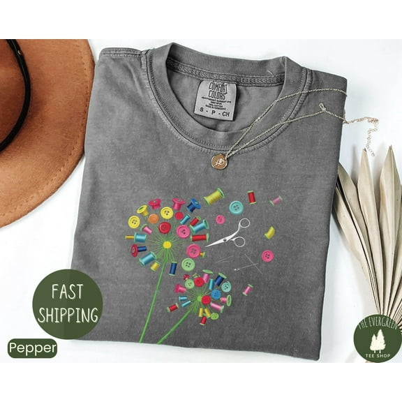 Velto Sewing Lover Graphic Tshirt Quilting Dandelion Inspired Casual Outfit Everyday Wear Gift For Seamstress, Full Size S-5XL