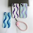 thumbnail image 5 of Wave Pattern Small Fresh Beaded Chain Phone Case with or without Beaded Chain, Multiple Styles for iPhone 15 14 13 12 11 Pro Max Plus X XS XR 7 8 Phone Cases (A10,iPhone 13), 5 of 8