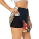 thumbnail image 1 of Balery Casino Poker Chips Pantalones cortos deportivos para mujer con forro y dos bolsillos, elásticos, para entrenamiento, gimnasio, yoga-X-Large, 1 of 7