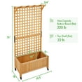 thumbnail image 6 of Yaheetech 72'' H Wood Planter Raised Garden Bed with Trellis, Light Brown, 6 of 8