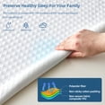 thumbnail image 3 of King Size Waterproof Mattress Pad Protector, Noiseless Mattress Pad up to 21 inches Deep Pocket, Soft Breathable Bed Mattress Cover Washable for Home, Bedroom, Hotel, 3 of 7