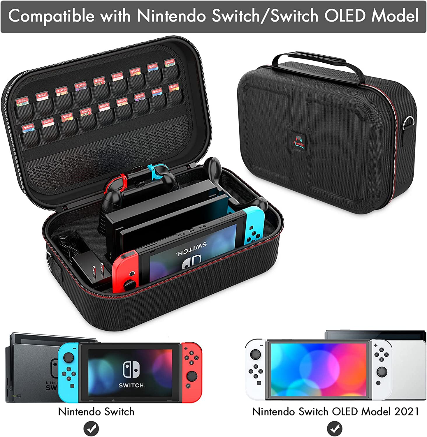 HEYSTOP Nintendo Switch Carrying Case, Hard Shell photo 2
