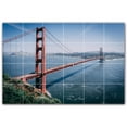 thumbnail image 1 of Picture-Tiles.com: Bridge Ceramic Tile Wall Mural WAL500272-64M. 36"W x 24"H using (24) 6" x 6" Ceramic Tiles-Satin Finish, 1 of 3