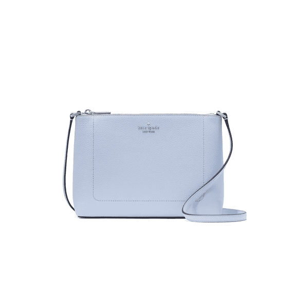 Kate Spade Leila Serenity Blue Pebble Leather Crossbody Bag KG464 $299