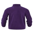 thumbnail image 4 of GrmtClth Mens Fleece Jacket Full Zip Comfy Thermal Polar Fleece Lined Jacket Coats 2025 Winter Loose Fit Long Sleeve Jackets with Pockets Purple S, 4 of 4