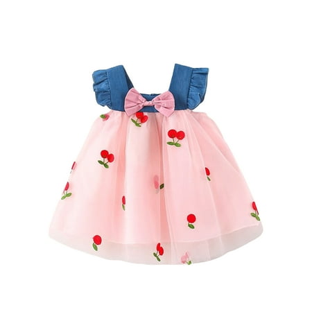 

Newborn Infant Baby Girl Dress Tulle Bow Tutu Party Birthday Wedding Dresses Summer Clothes