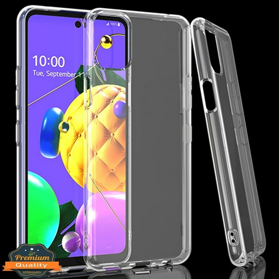 Xpression Case for LG K53, LG K52 Ultra Slim Thin Silicone Soft Skin Flexible TPU Gel Rubber Candy Gummy Protective Hybrid Protective Phone Cover [Clear]