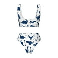 thumbnail image 5 of Daiia Cute Cartoon Dinosaurs Women's Bikini Set Two Piece Swimsuit High Waisted Bikini Adjustable Straps Bikini Perfect for Beach, Pool, and Summer Vacation-Small, 5 of 9