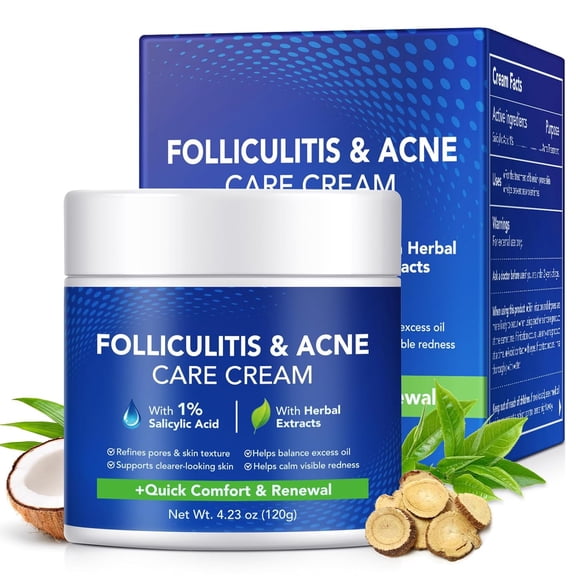 Folliculitis Care Cream – Pores & Blemish Skin Lotion for Scalp, Face & Body – Lightweight Daily Skin Care Formula