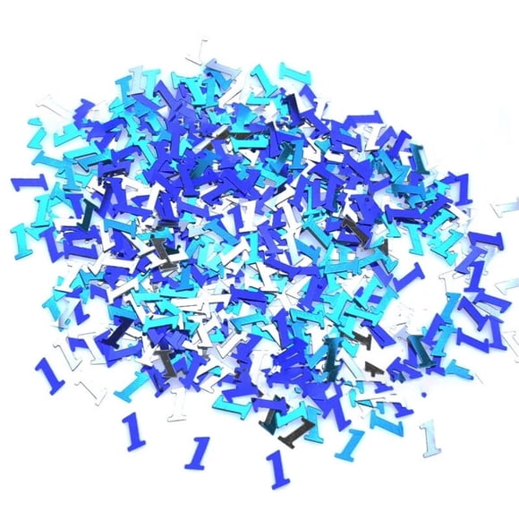 Confetti 1 Bag Party Toss Decorations Vivid Bringing Joy Sparkly Eco-friendly Fadeless Party Throws PVC Blue Number Sequins Birthday Confetti Anniversary Supply