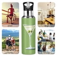 thumbnail image 7 of Yayeee 20oz Insulated Water Bottle Double Wall Stainless Steel with Flip Straw Lid, Green Martini Glass, 7 of 7