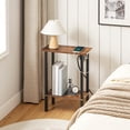 thumbnail image 3 of HOOBRO Small End Table with Charging Station, Narrow Side Table with USB Port and Outlets, Skinny Sofa Table, Slim Nightstand, Living Room, Bedroom, Rustic Brown and Black BF240UBZ01, 3 of 9