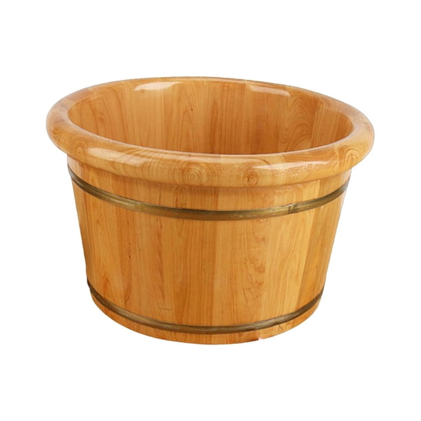 Barril para baño de pies, cubo para lavar los pies, bañera de madera para pies, regalo para el Día de la Madre, SPA Altura 26cm