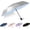 Silver/Blue, variant on UPF 50+ UV Umbrella for Sun Protection Windproof Sun Umbrella with Titanium Coating Compact Lightweight Folding Umbrella for Travel Automatic Open Close