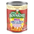 thumbnail image 2 of (2 Pack) Chef Boyardee Mini ABC's and 123's with Meatballs in Tomato Sauce, Ready-to-Eat Meal, 15 oz. Can, 2 of 9