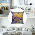 thumbnail image 5 of Decorative Throw Pillow Covers Spring Summer Flower Pillowcase Yellow And Purple Irises Throw Pillow Home Decor Throw Pillows Cover 20"x20", 5 of 7