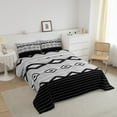 thumbnail image 2 of Erosebridal Southwestern Bedding Set Geometric Comforter Set Room Decor Tribal Comforter Twin Size American Design Grey Black Duvet Set 2Pcs, 2 of 6
