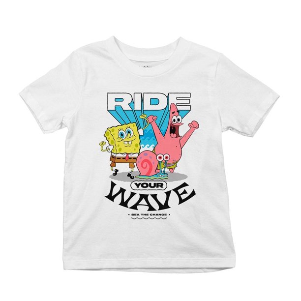 Playera Bob Esponja Fan Army Talla 6 manga corta estampado Patricio Bob esponja y Gary