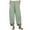 Green, variant on LoyisViDion Pants,Woman Pants,Women Casual Pants,Cotton Linen Print Irregular Elastic Waist Loose Wide Leg Pants/Gray M