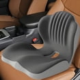 thumbnail image 1 of Cojín de asiento con soporte para la espalda, ergonómico, versátil, portátil, suave, para el coxis, almohada de soporte lumbar para asientos de coche Negro, 1 of 8