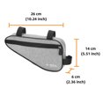 thumbnail image 3 of Bolsa de almacenamiento para Bicicleta Likrtyny Durable MTB Marco frontal Triángulo gris, 3 of 3