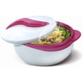 thumbnail image 2 of Insulated Casserole Dish with Lid 3 pc. Set 2.6/1.5/1 qt. Hot Pot Food Warmer/Cooler –Thermal Soup/Salad Serving Bowl- Stainless Steel Hot Food Container–Best Gift Set for Moms –Holidays Red, 2 of 5