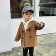 thumbnail image 4 of adviicd Toddler Boys Jacket Long Sleeve Quilted Lined Flannel Shirt Jacket Khaki,90, 4 of 5