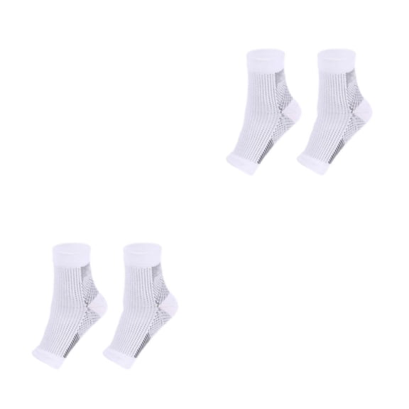 Juego de 2 calcetines de compresión Yuarrent de nailon cómodos de usar blanco S/M