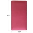 thumbnail image 5 of Hot Pink RFID Leather Checkbook Cover With Credit Card Slots and Pen Holder, 5 of 6