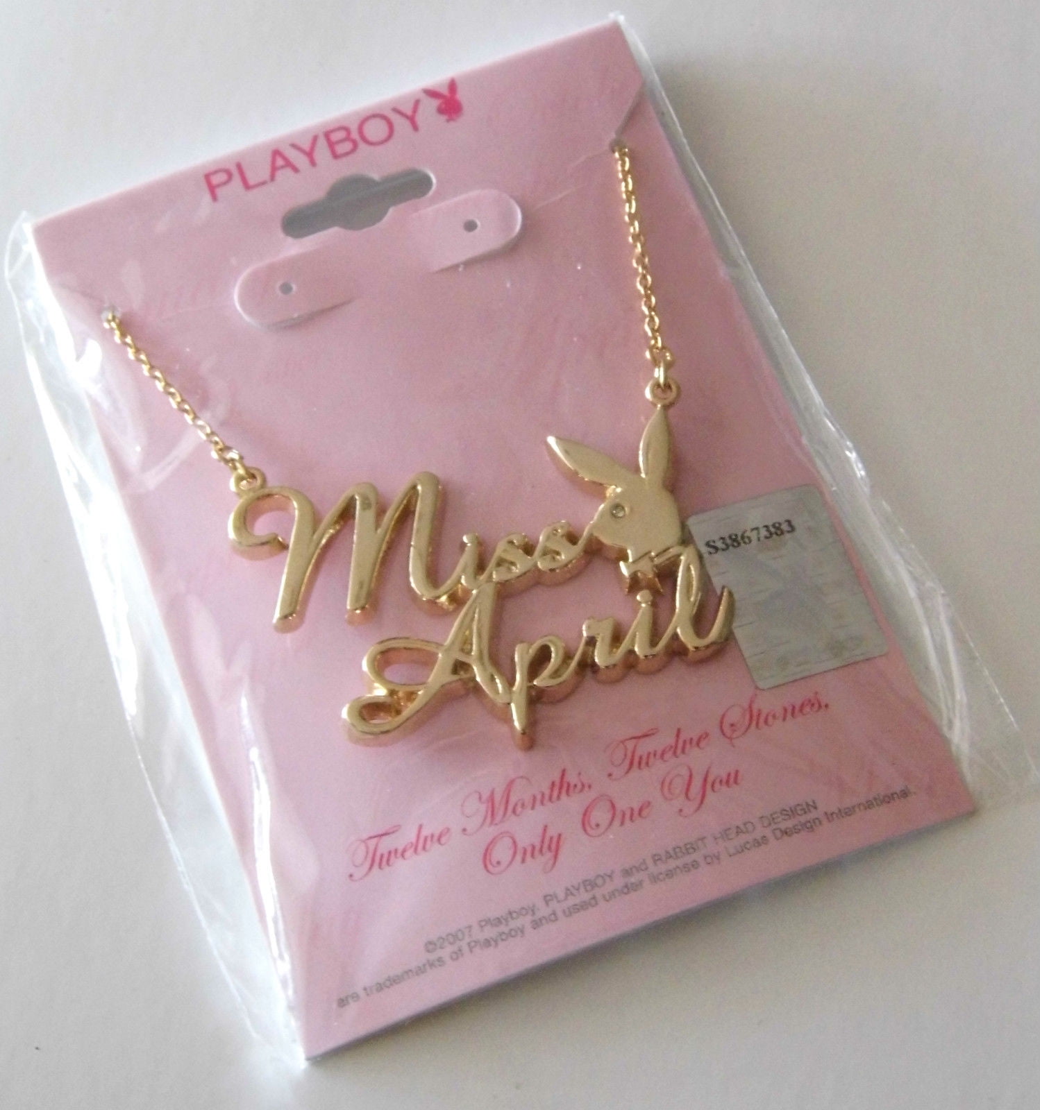 NEW PLAYBOY WOMEN'S MONTH OF THE YEAR NECKLACE APRIL 