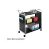 Scoot 3 Shelf Utility Cart in Black by Safco