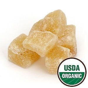 Chocolate Crystallized Ginger - Organic Crystallized Ginger Chunks Pouch