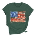 thumbnail image 4 of Womens Short Sleeve American Flag T-Shirts Crew Neck 4th of July Summer Graphic Tee Tops, 4 of 6