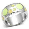 thumbnail image 1 of Alamode TK513-6 Women High Polished Stainless Steel Ring with Epoxy in Multi Color - Size 6, 1 of 1